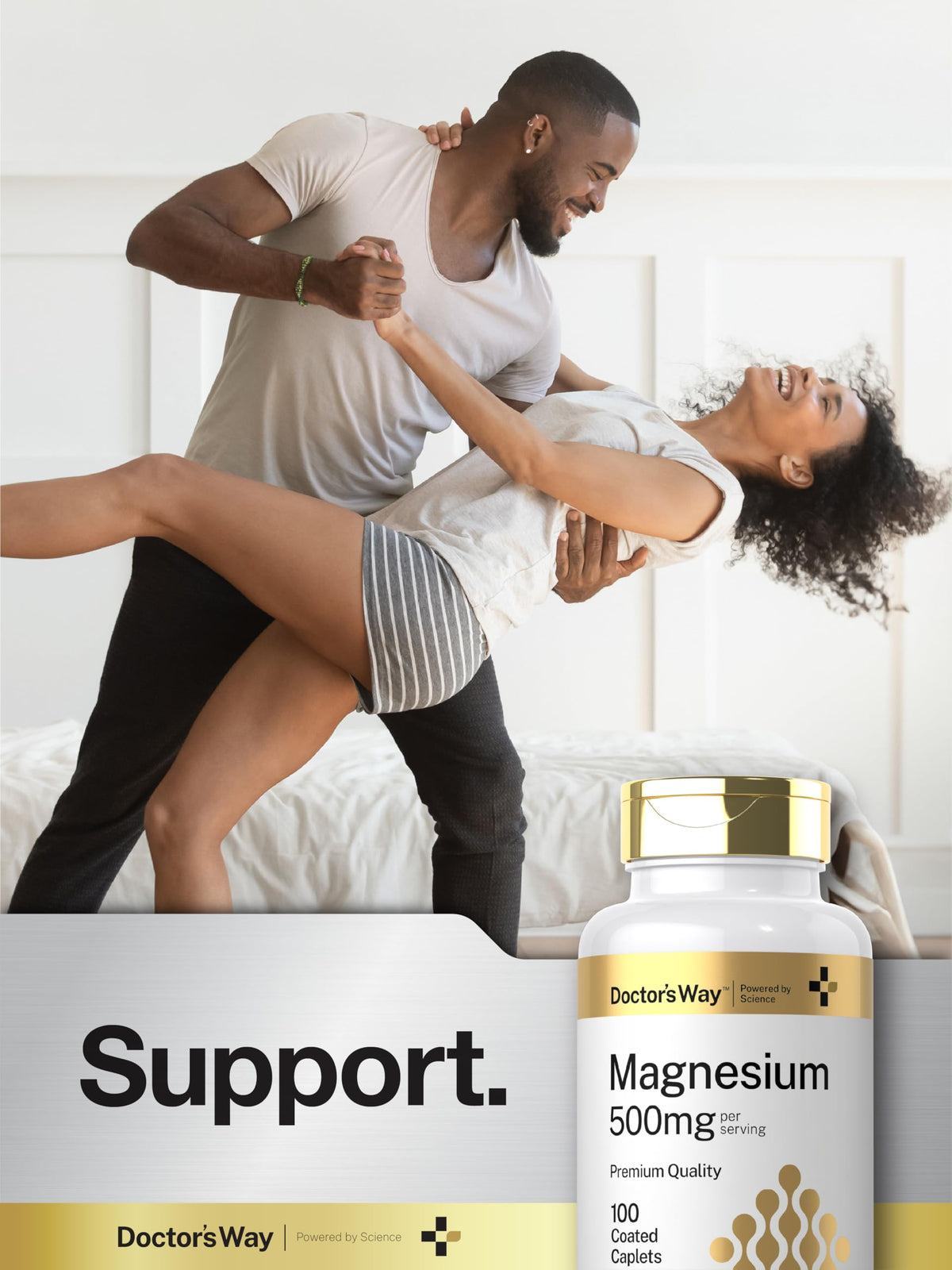 Doctor's Way Complément Alimentaire Magnésium 500mg avec ingrédients naturels