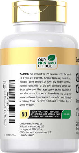 Doctor's Way Glucosamine Chondroitin MSM comprimés côté