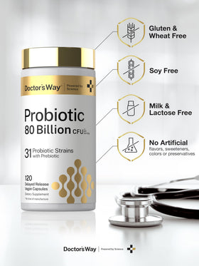 Doctor's Way Probiotique capsules avec fibres prébiotiques d'acacia