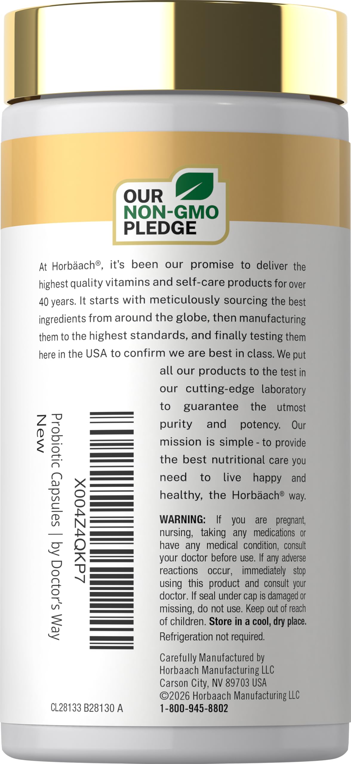 Doctor's Way Probiotique capsules végétaliennes sur fond blanc
