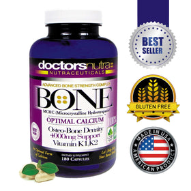 Doctors Nutra Calcium 1000mg MCHC 4000mg dos avec informations nutritionnelles