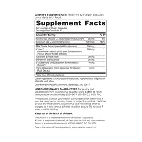 DOCTORS' PREFERRED Complément Alimentaire Défense du Foie 60 capsules vue de dos