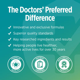 DOCTORS' PREFERRED Complément Cortisol à côté de vitamines