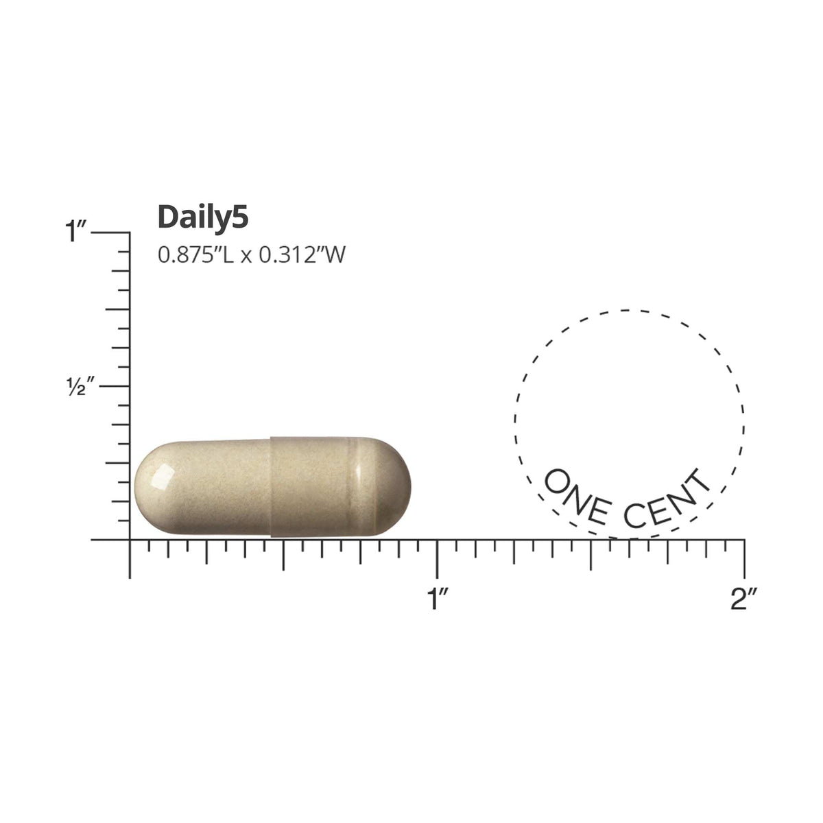 DOCTORS' PREFERRED Daily5 multivitamines 90 capsules végétales côté droit