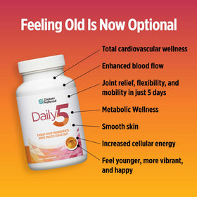 DOCTORS' PREFERRED Daily5 multivitamines 90 capsules végétales côté gauche