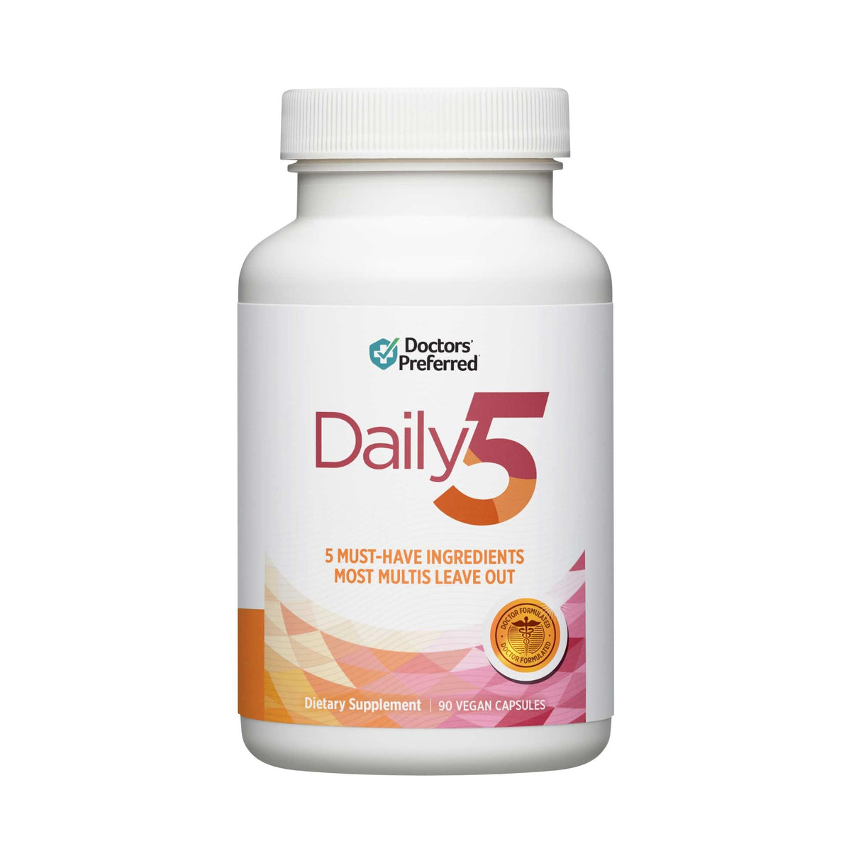 DOCTORS' PREFERRED Daily5 multivitamines 90 capsules végétales vue de face