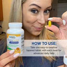 DOCTORS' PREFERRED GlucoGold 1500 mg, vue latérale du flacon