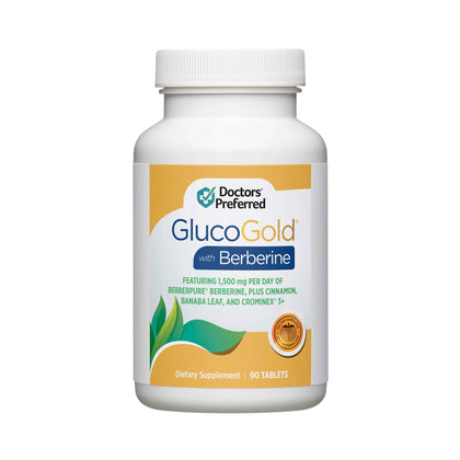 DOCTORS' PREFERRED GlucoGold 90 comprimés vue de face