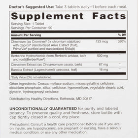 DOCTORS' PREFERRED GlucoGold comprimés sur fond blanc