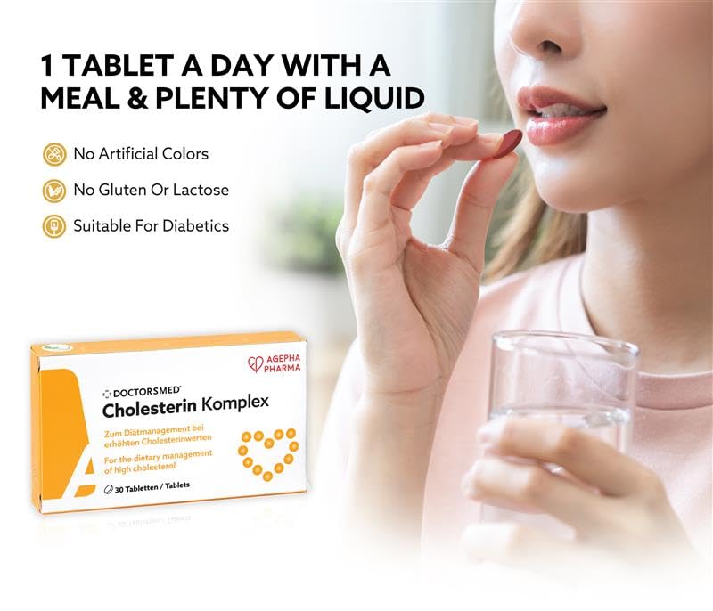 DOCTORSMED Cholesterin Komplex boîte ouverte avec comprimés visibles