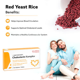 DOCTORSMED Cholesterin Komplex comprimés sur un fond naturel