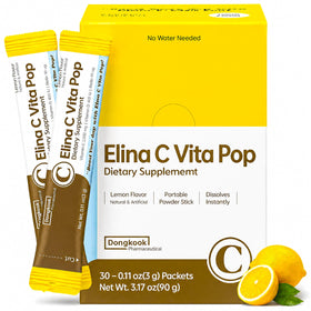 DONGKOOK Vita Pop Poudre de Vitamine C 2000mg Stick Citron, boîte de 30 sachets