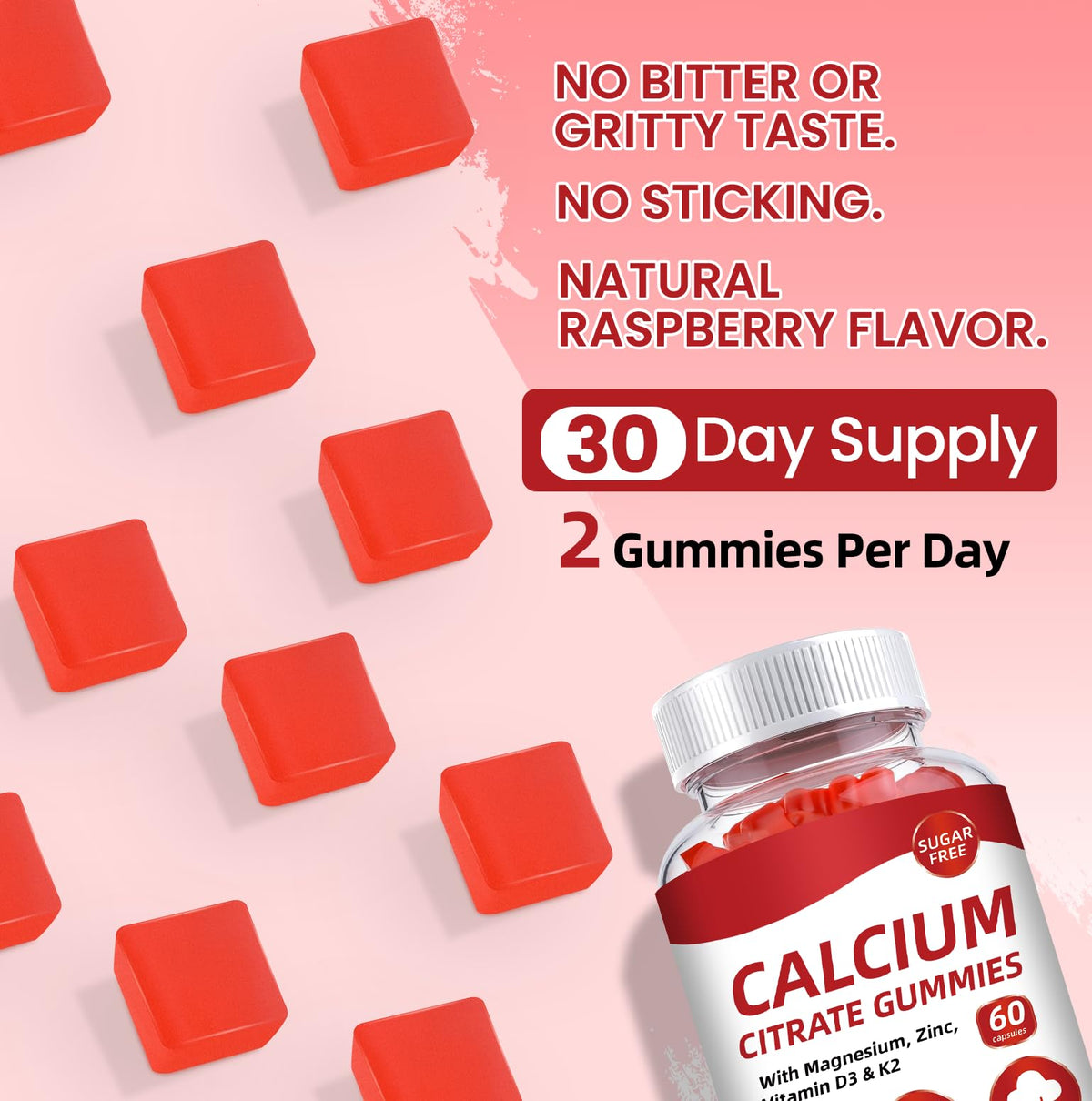 DONYU Calcium Citrate Gummies 1200mg gummies colorées