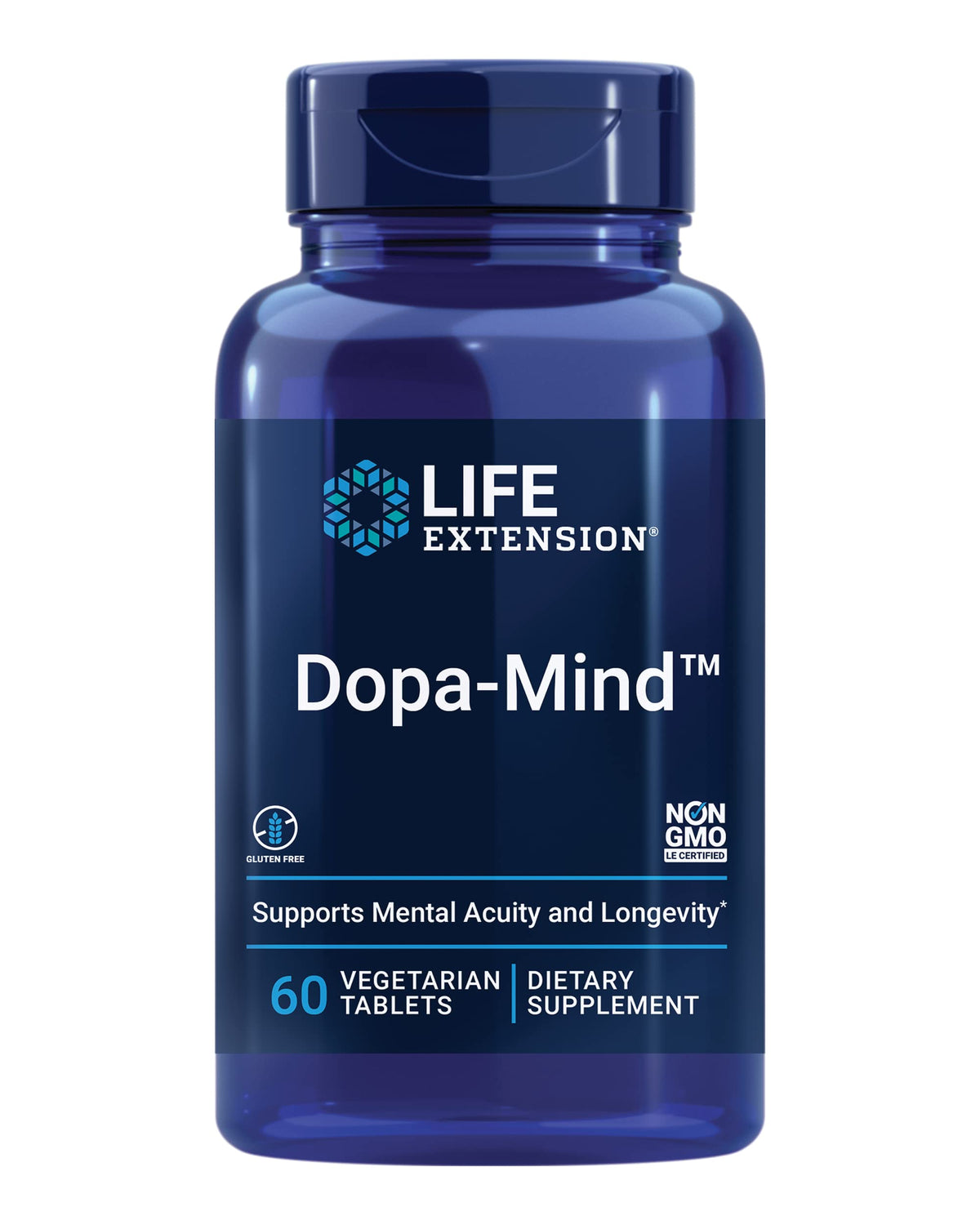 Dopa-Mind de Life Extension 60 comprimés - vue avant de l'emballage