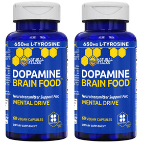 Dopamine Brain Food NATURAL STACKS 120 capsules vue de face