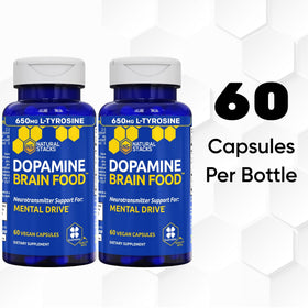 Dopamine Brain Food NATURAL STACKS avec un fond neutre