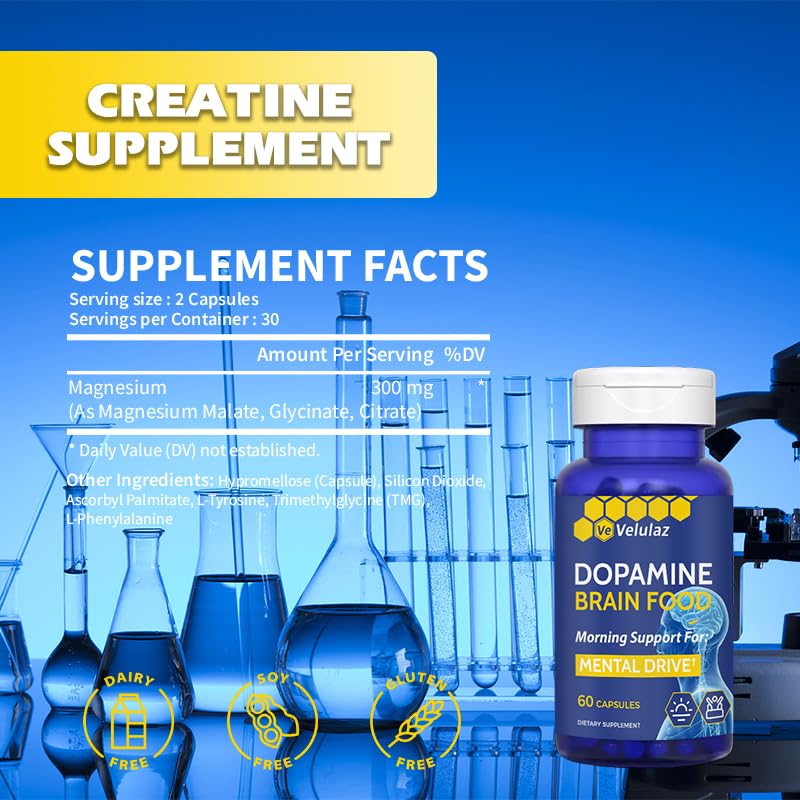 Dopamine et Magnésium velulaz, 60 capsules, packaging