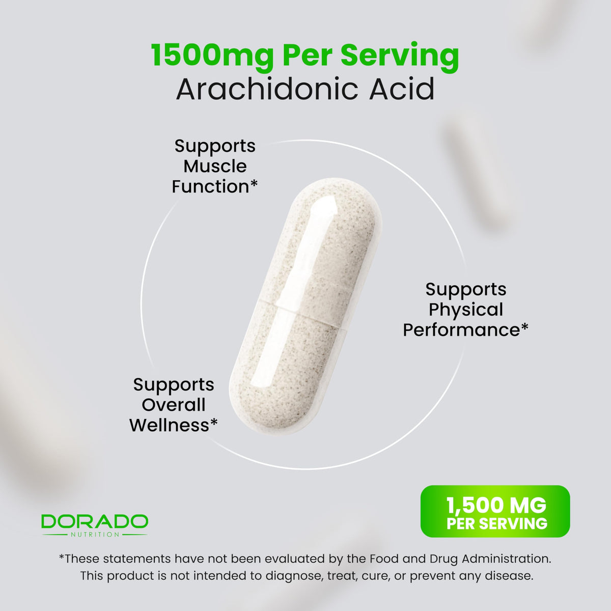 DORADO NUTRITION Acide Arachidonique 1500mg boîte arrière