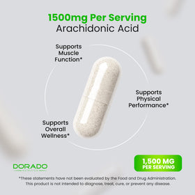 DORADO NUTRITION Acide Arachidonique 1500mg boîte arrière