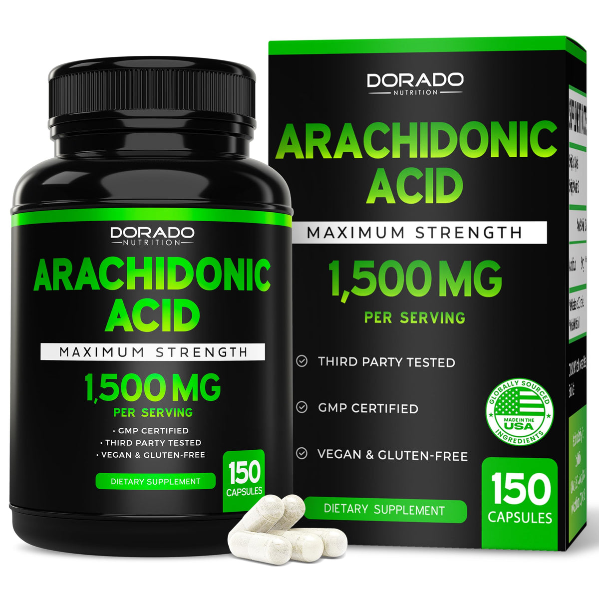 DORADO NUTRITION Acide Arachidonique 1500mg boîte avant