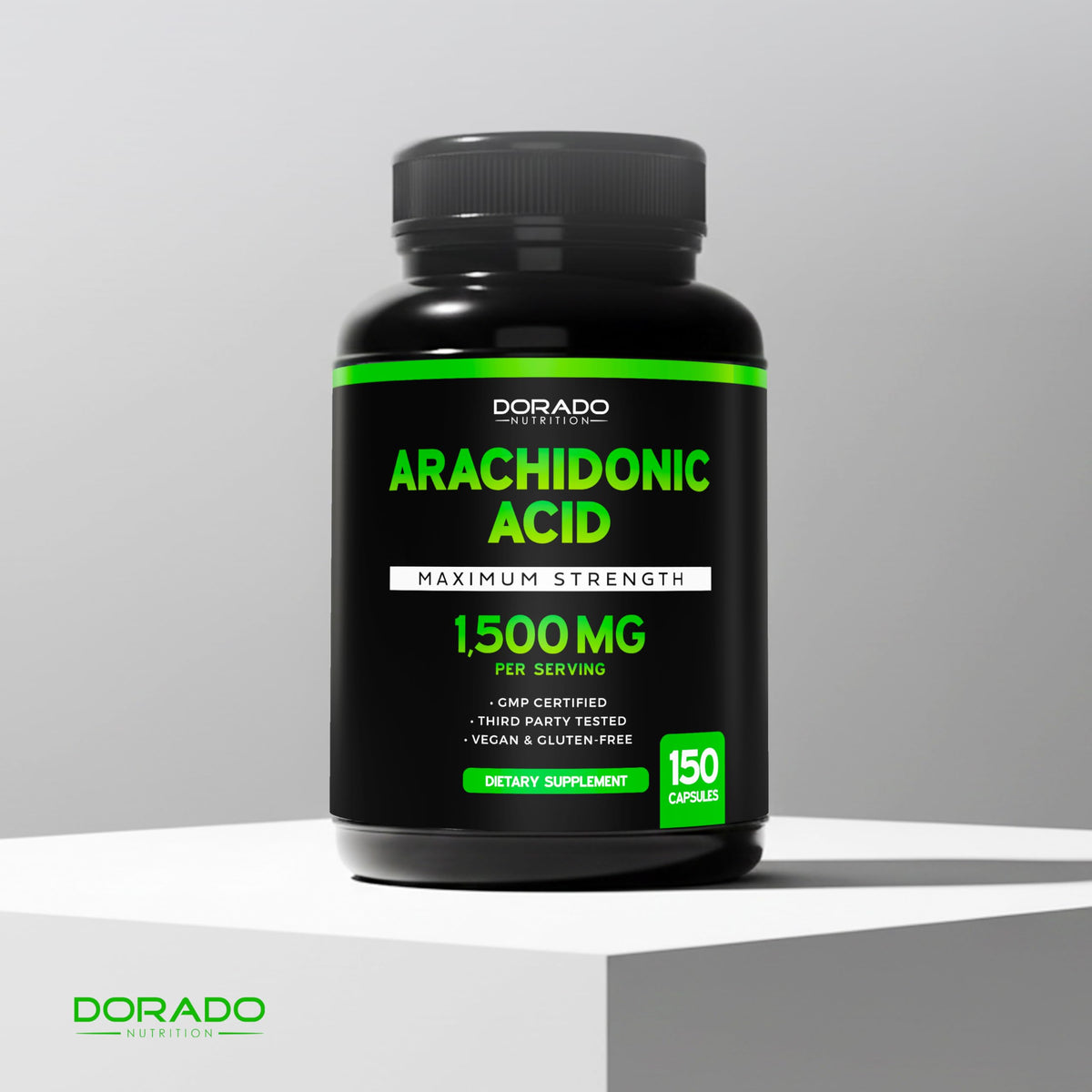 DORADO NUTRITION Acide Arachidonique 1500mg capsules sur une table