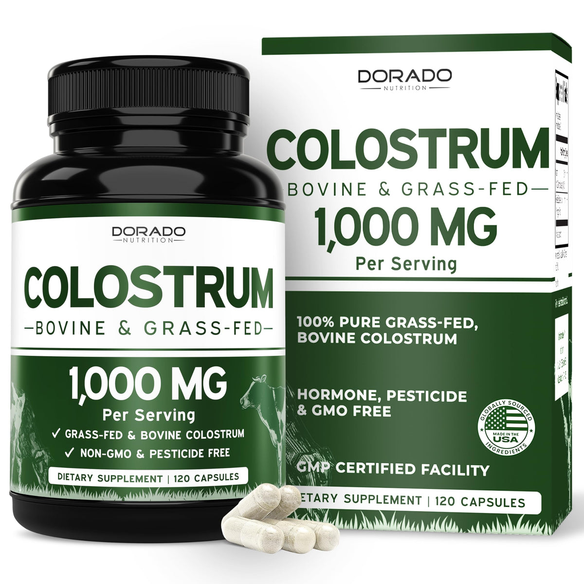 DORADO NUTRITION Colostrum 120 capsules vue de face