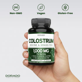DORADO NUTRITION Colostrum bouteille avec capsules à l'intérieur