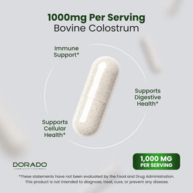 DORADO NUTRITION Colostrum capsules avec étiquette visible