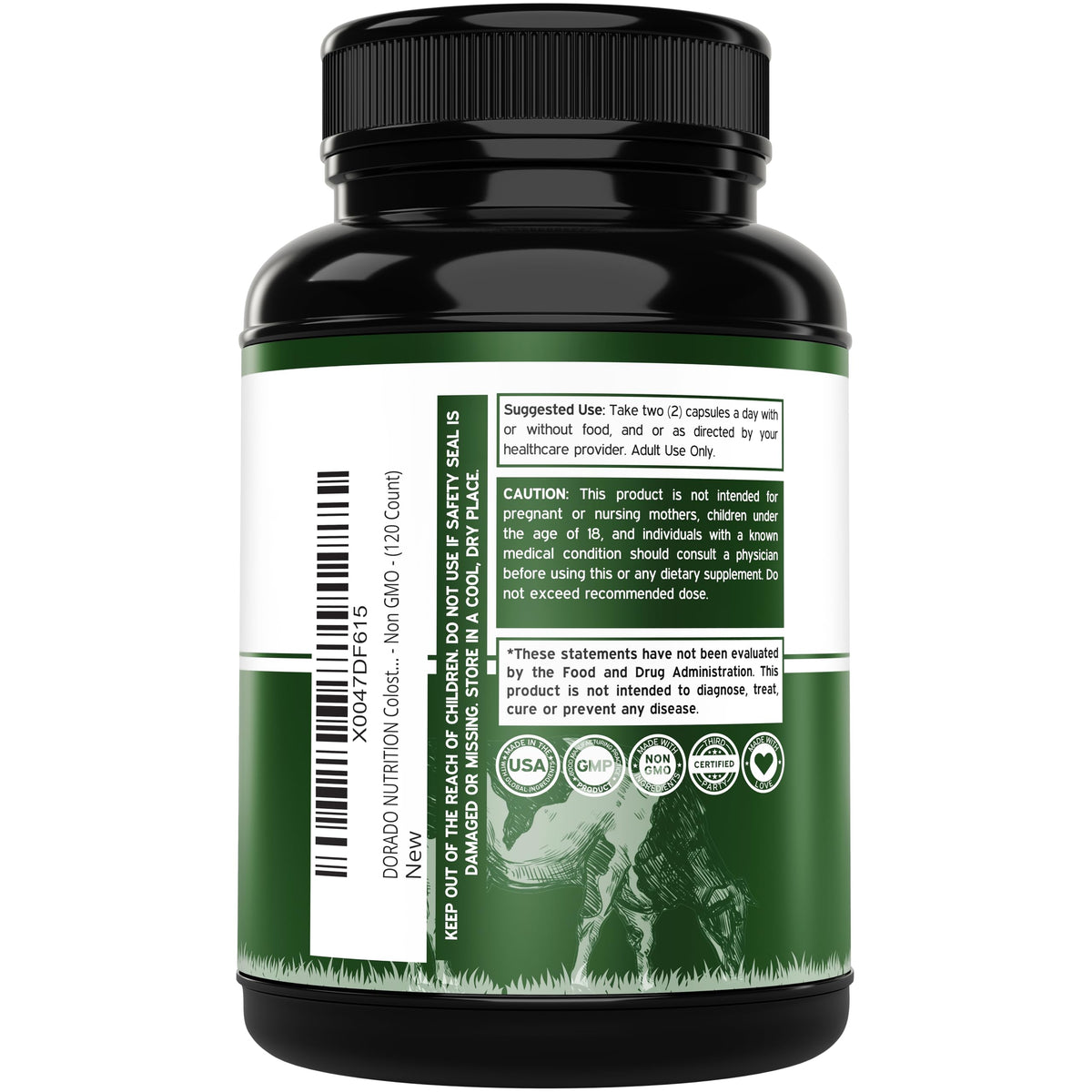 DORADO NUTRITION Colostrum capsules sur une table