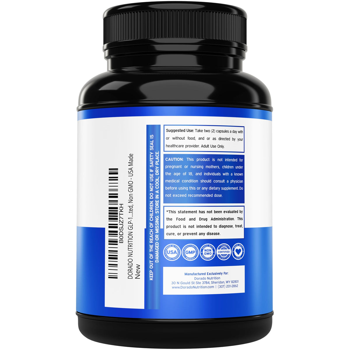 DORADO NUTRITION Complément Alimentaire 14 en 1 60 Capsules côté gauche