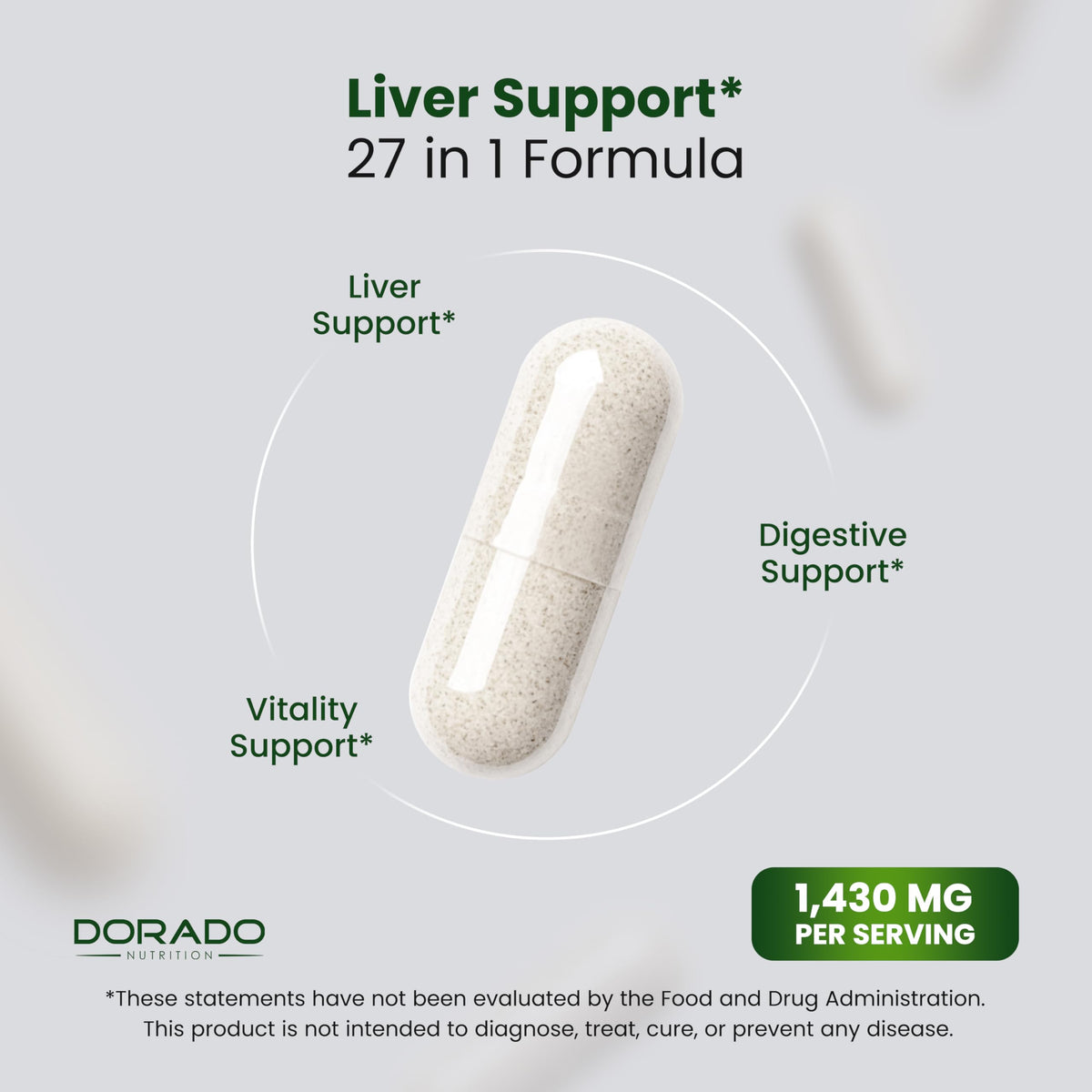 DORADO NUTRITION Détox du Foie 60 capsules avec étiquette visible
