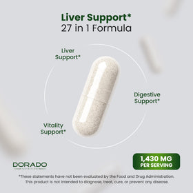 DORADO NUTRITION Détox du Foie 60 capsules avec étiquette visible