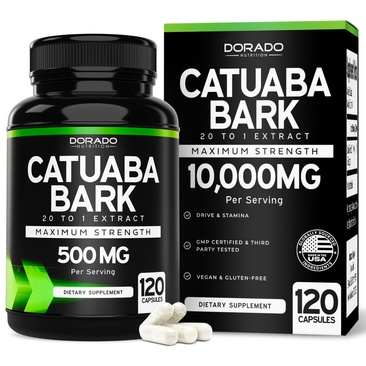 DORADO NUTRITION Extrait d'Écorce de Catuaba 120 capsules vue avant