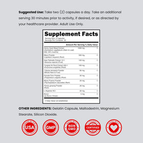 Dorado Nutrition Horny Goat Weed 20% Icariins sur fond blanc