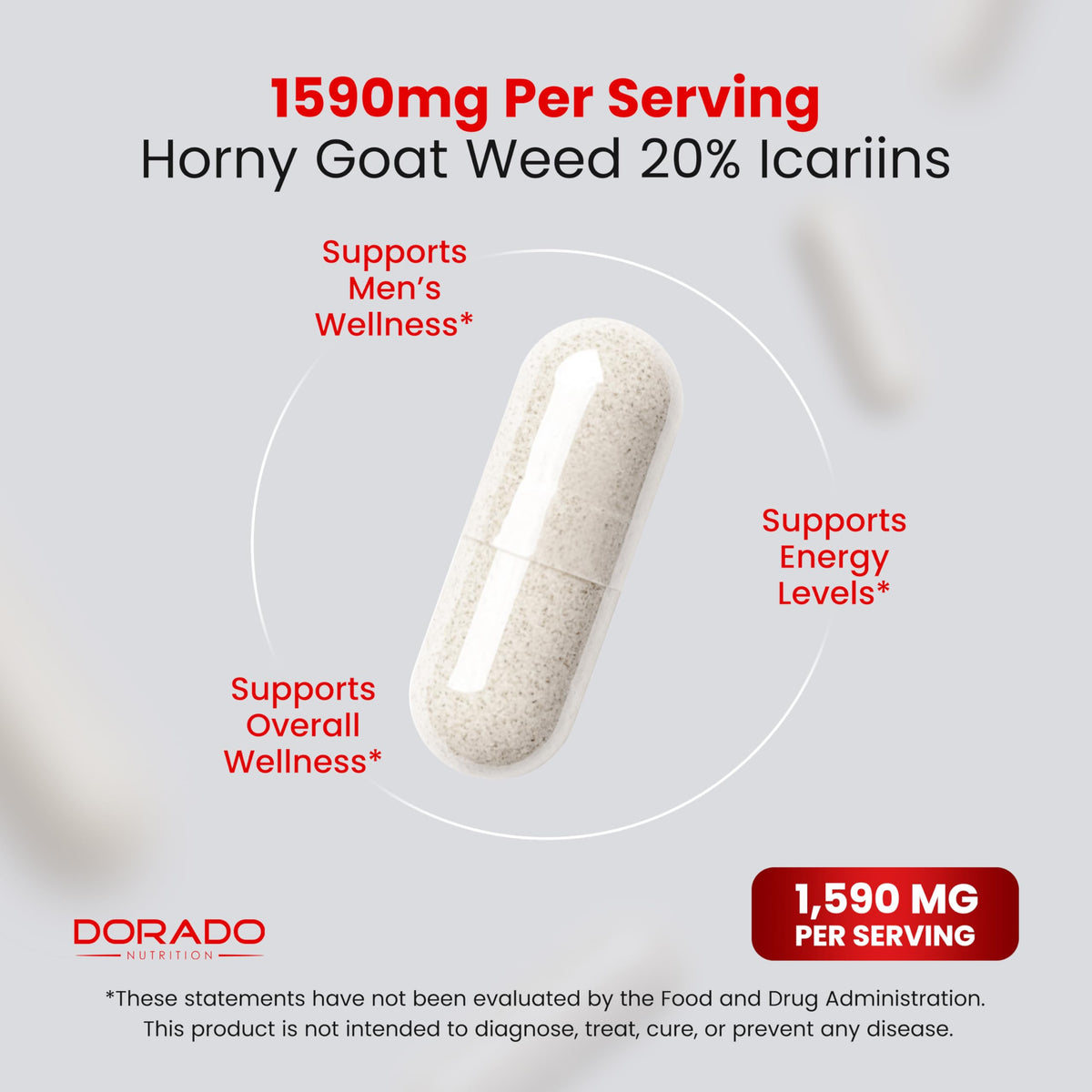 Dorado Nutrition Horny Goat Weed 60 capsules côté