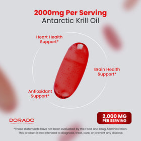 DORADO NUTRITION Huile de Krill Antartique 2000mg gélules ouvertes