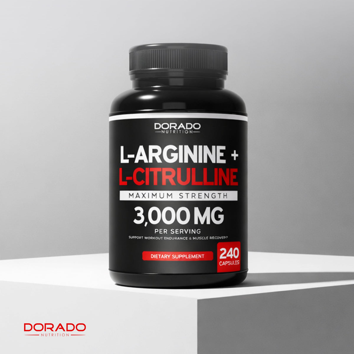 DORADO NUTRITION L-Arginine L-Citrulline 3000mg capsules avec mesure