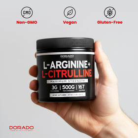 DORADO NUTRITION L-Arginine L-Citrulline 3g avec accessoires de fitness