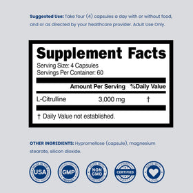 DORADO NUTRITION L-Citrulline 3000mg capsule avec autre complément