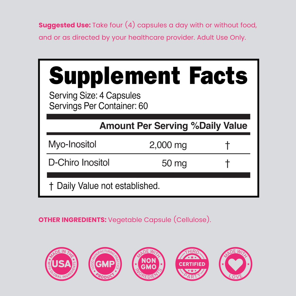 DORADO NUTRITION Myo-Inositol emballage