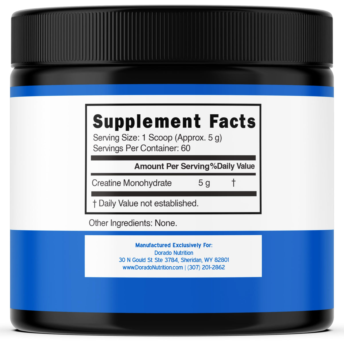 DORADO NUTRITION Poudre de Créatine Monohydrate 5000mg emballage