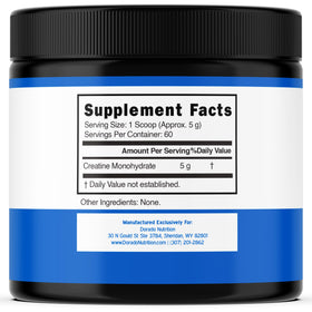 DORADO NUTRITION Poudre de Créatine Monohydrate 5000mg emballage