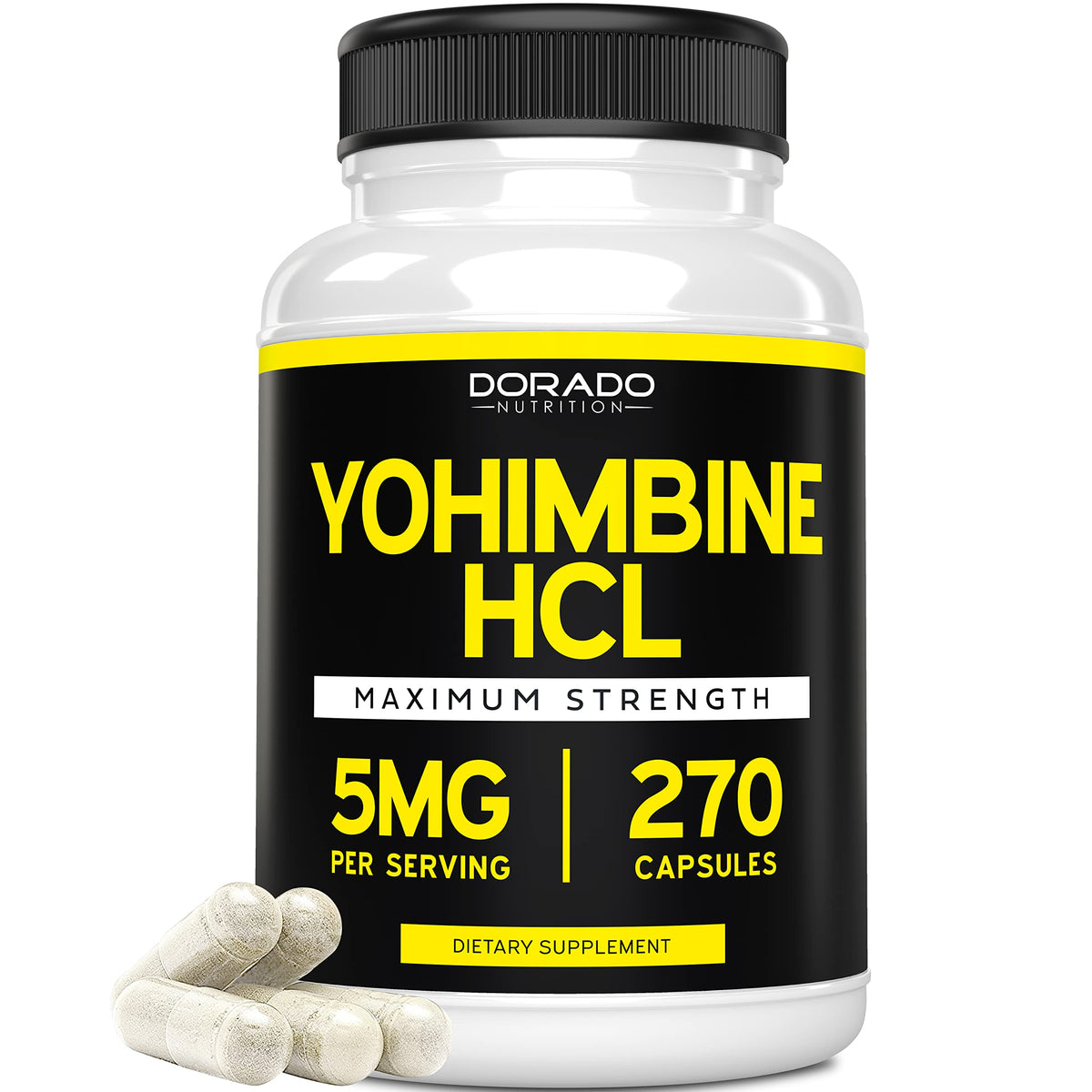DORADO NUTRITION Yohimbine HCL 5mg 270 Capsules vue avant