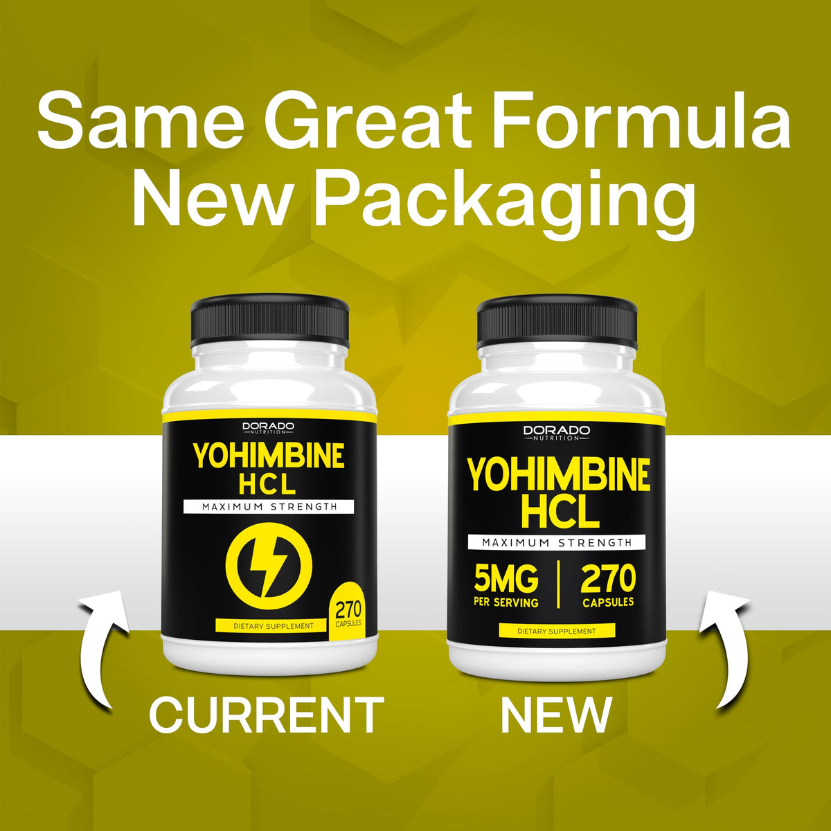 DORADO NUTRITION Yohimbine HCL 5mg flacon ouvert