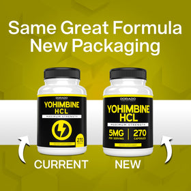 DORADO NUTRITION Yohimbine HCL 5mg flacon ouvert