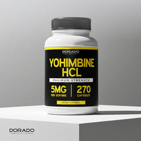 DORADO NUTRITION Yohimbine HCL 5mg vue arrière du flacon
