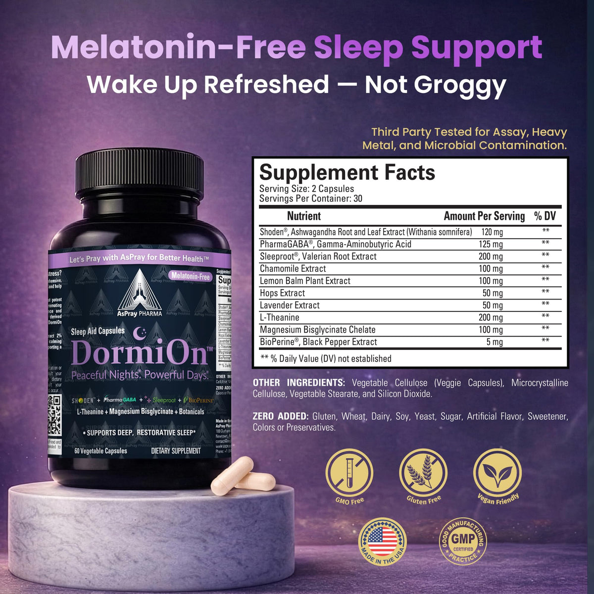 DormiOn AsPray Pharma 60 capsules avec étiquette