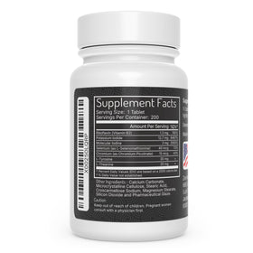Dos de flacon Zen Haus Iode 12,5 mg avec informations nutritionnelles