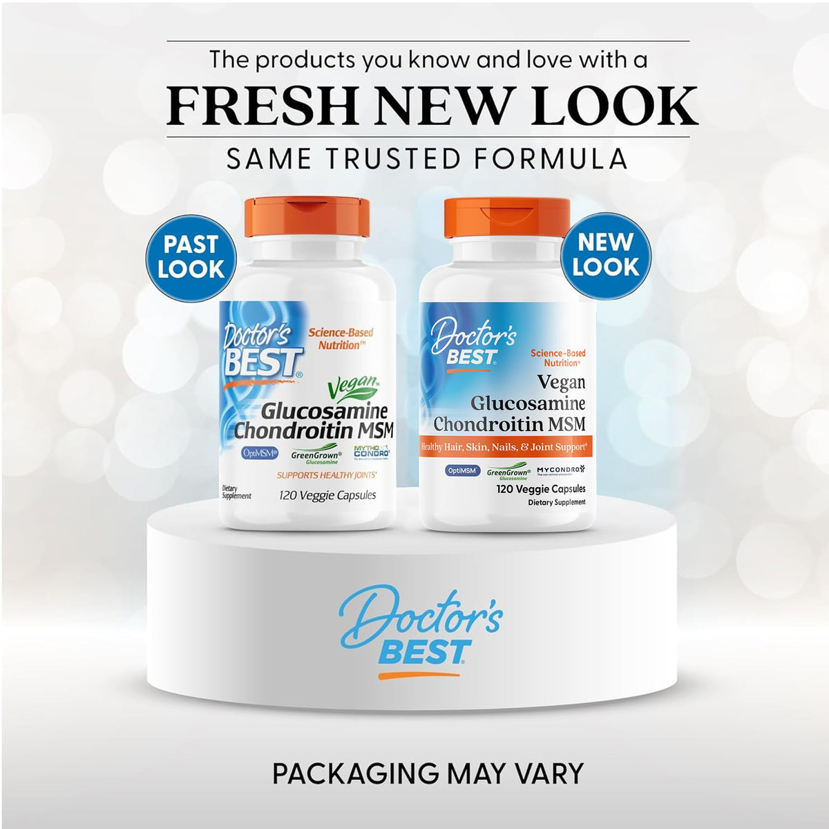 Dos de l'emballage de Doctor's BEST Vegan Glucosamine Chondroitin