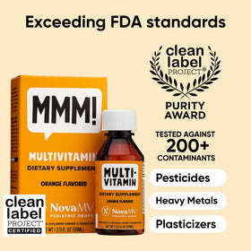 Dos de l'emballage de NovaFerrum Multivitamine pour Enfants 50ml